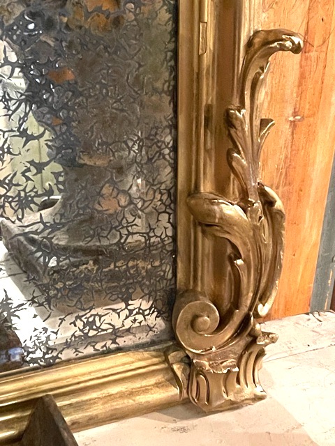 compromis Zeeman Seraph Antieke spiegel - Antieke spiegels met kuif , bladgoud, bladzilver oude  spiegels - antieke interieurs en oude interieurs van antieke - Benko